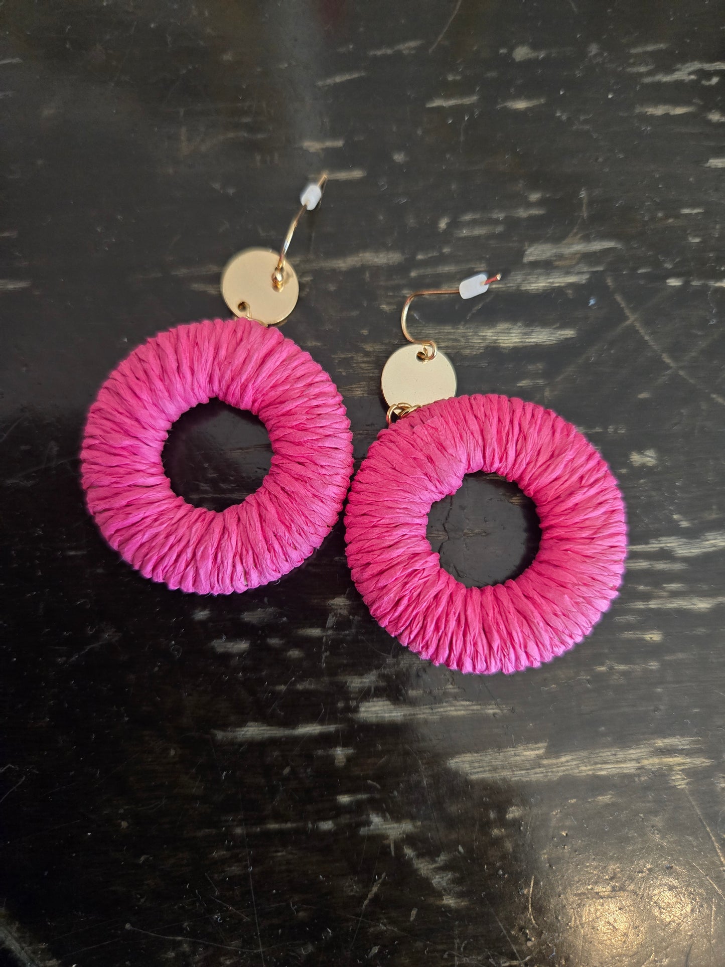 Raffia Circle Earring