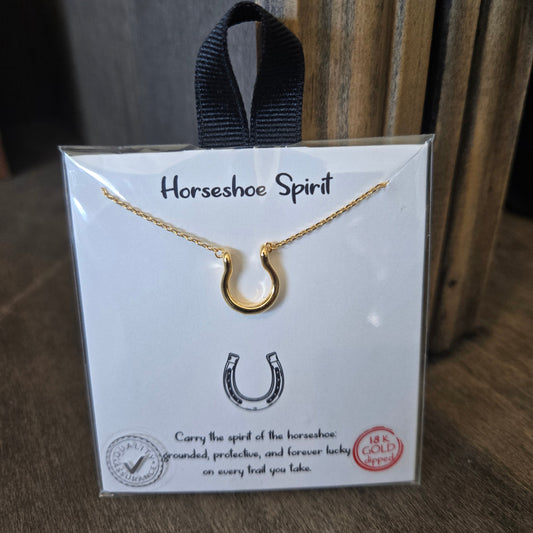 Horseshoe Spirit Gold Dipped Necklace