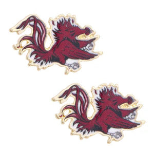 South Carolina Gamecocks Enamel Icon Stud Earrings