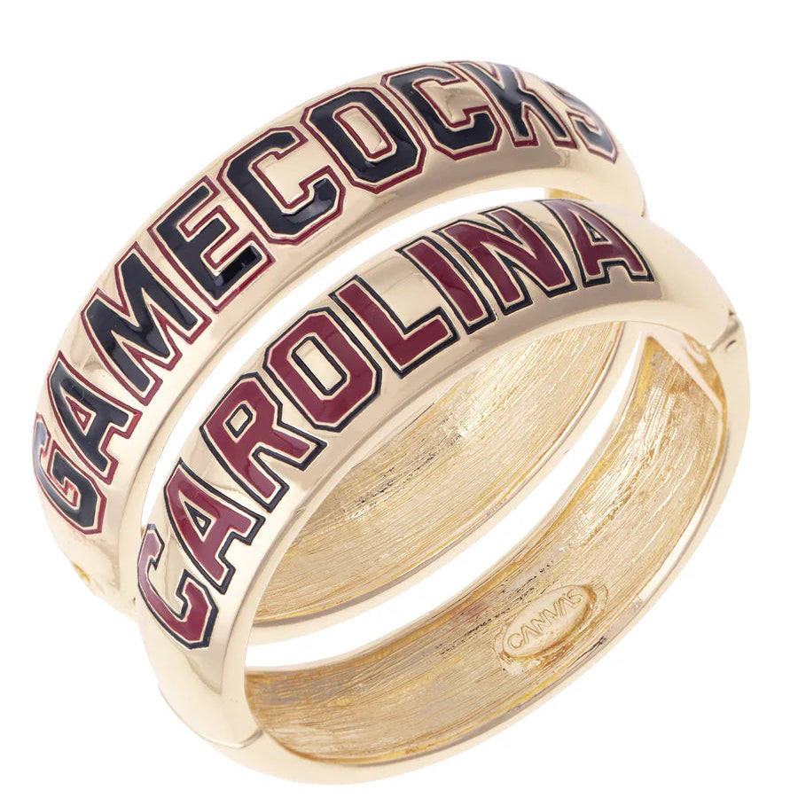 South Carolina Gamecocks Polished Metal Hinge Bangle