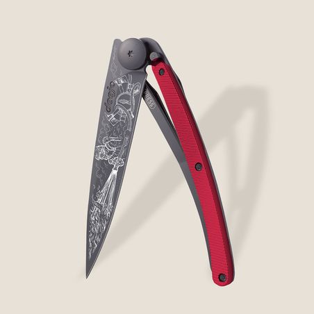 Fire Fighter 37g Knife, Red Aluminum