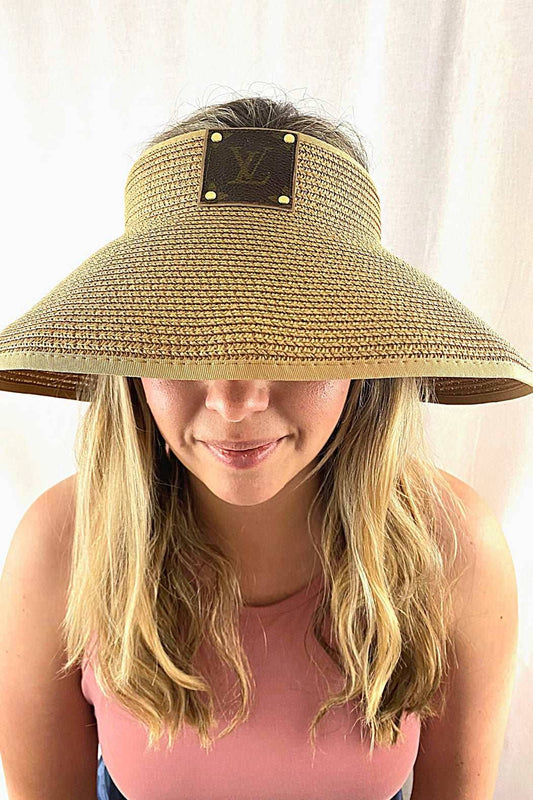 Louis Vuitton- Upcycled Rollable Packable Straw Visor