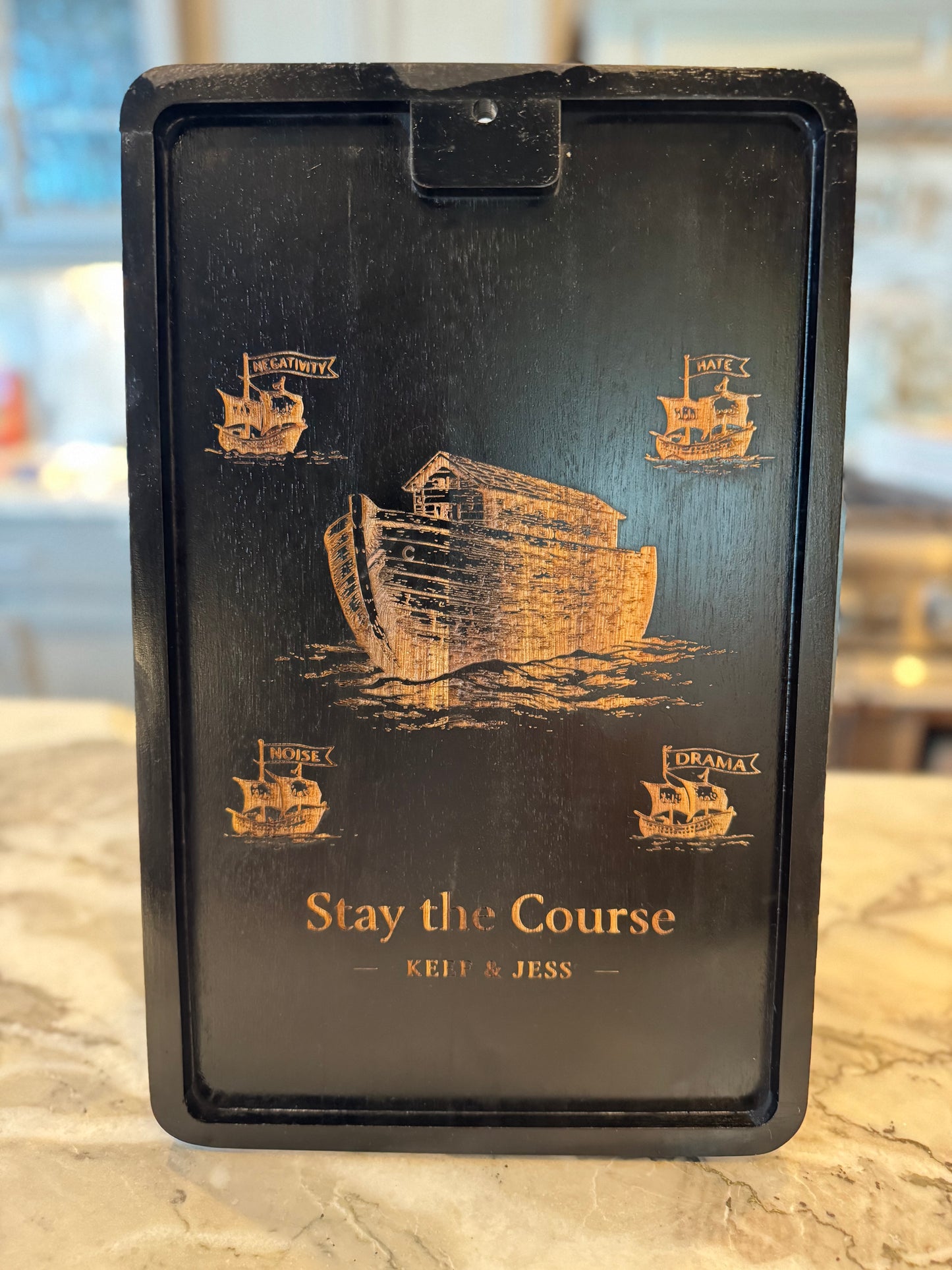 Dark Acacia Armrest Tray