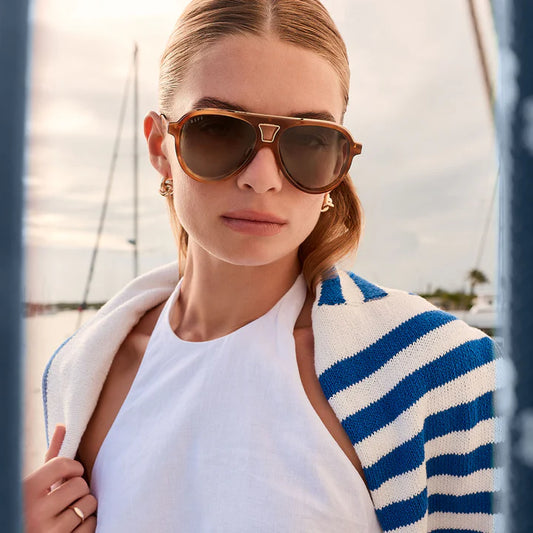DIFF- Tosca III- Tawny Tortoise Brown Gradient Polarized Sunglasses