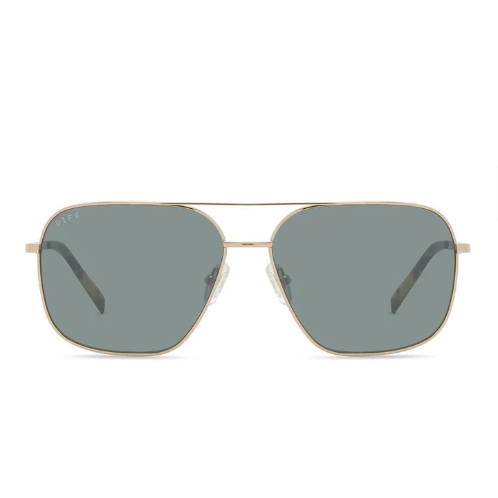 DIFF- Jonas- Gold G15 Polarized Sunglasses- Men's