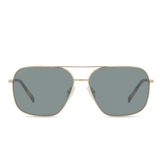 DIFF- Jonas- Gold G15 Polarized Sunglasses- Men's