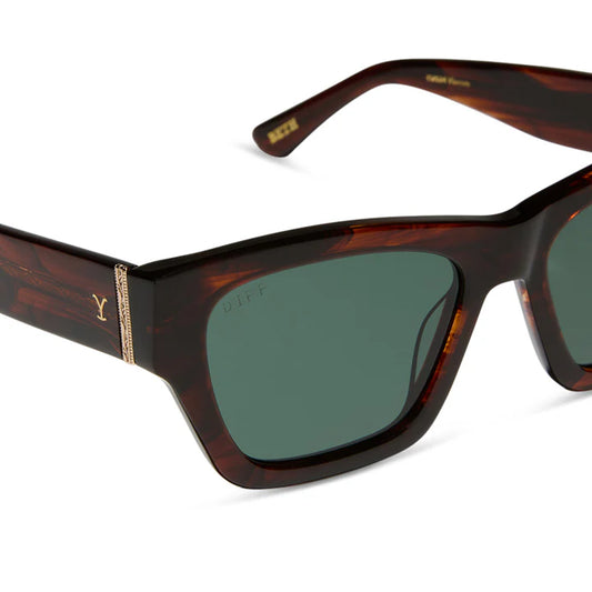 DIFF- Beth II- Warm Sequoia Tortoise G15 Polarized Sunglasses