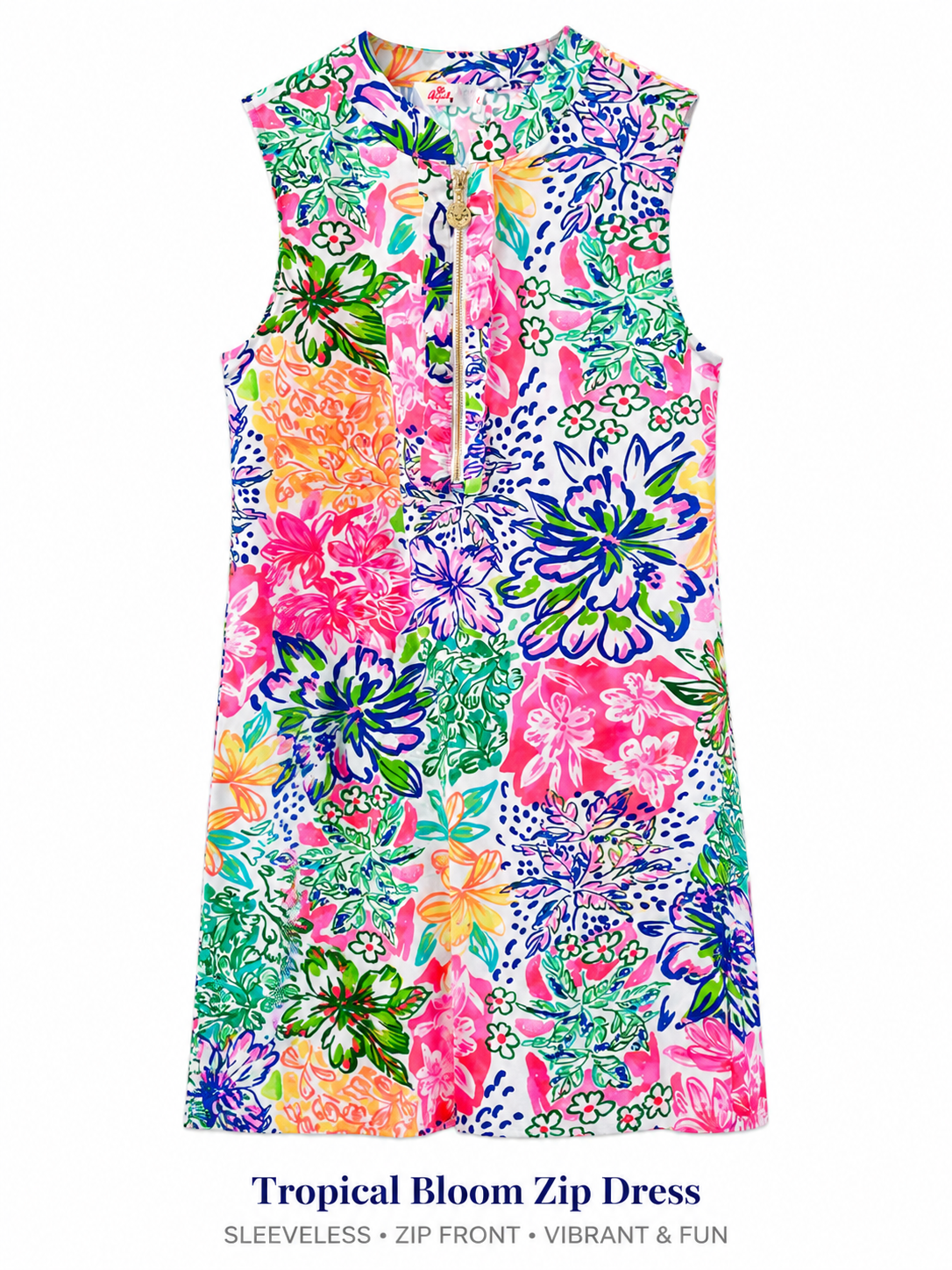 Tropical Bloom Zip Dress by Aryeh