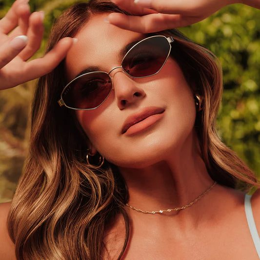 DIFF- Jojo Fletcher- Jordy Gold Horn Tortoise Brown Sunglasses