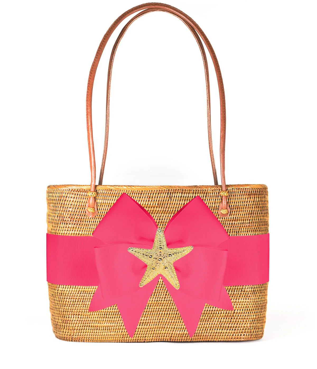 Charlotte Large-Hot Pink Fluffy Bow Knobby Starfish