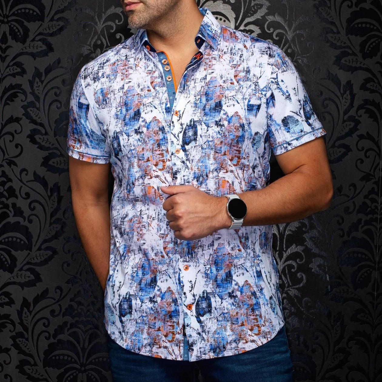 Venice Men's Knit Short Sleeves Shirt
