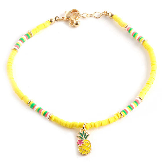 Fimo Metal Pineapple Anklet