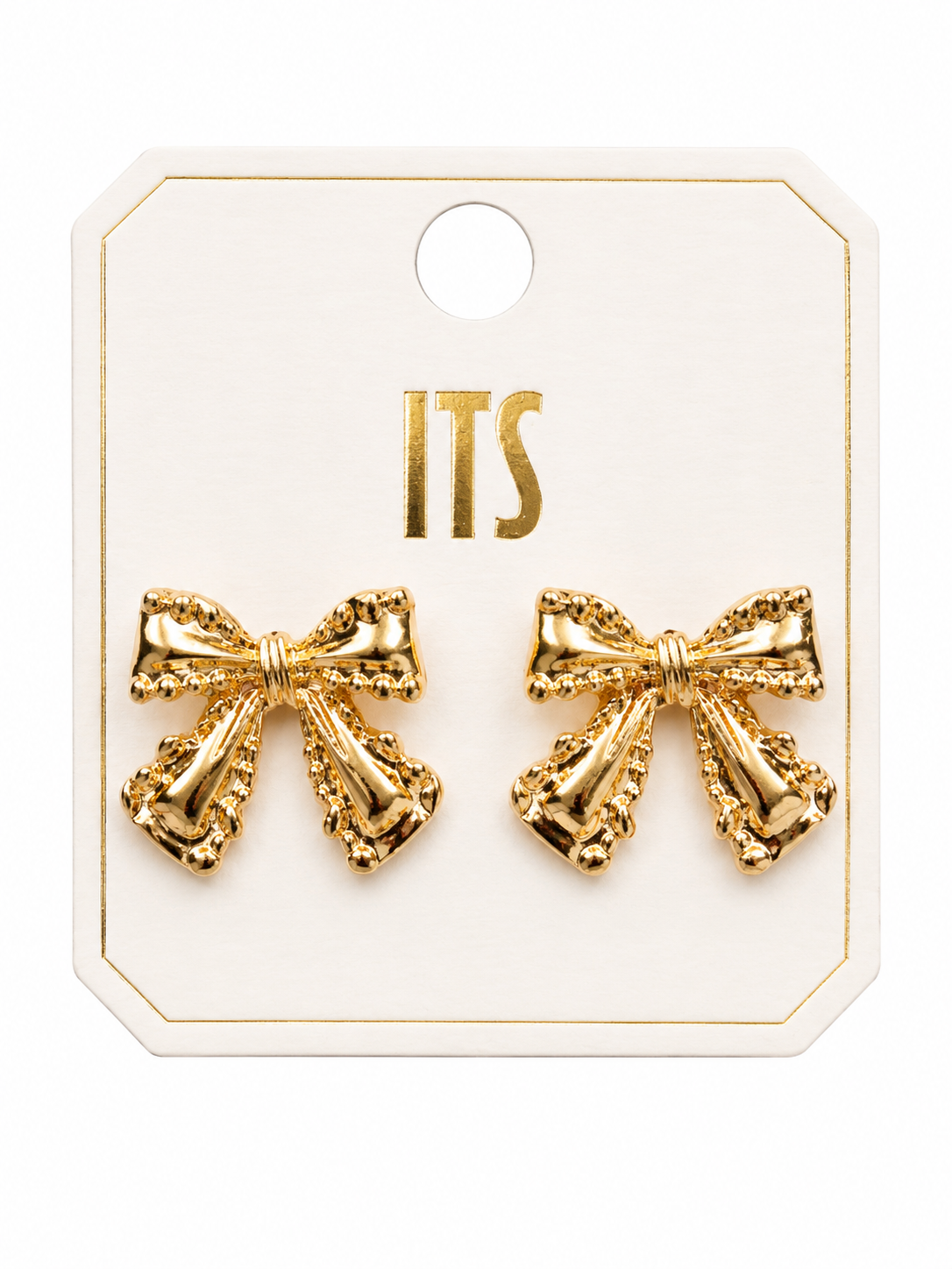 Golden Belle Bow Studs