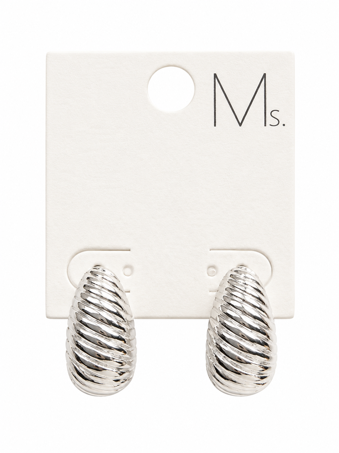 Silver Tide Hoops