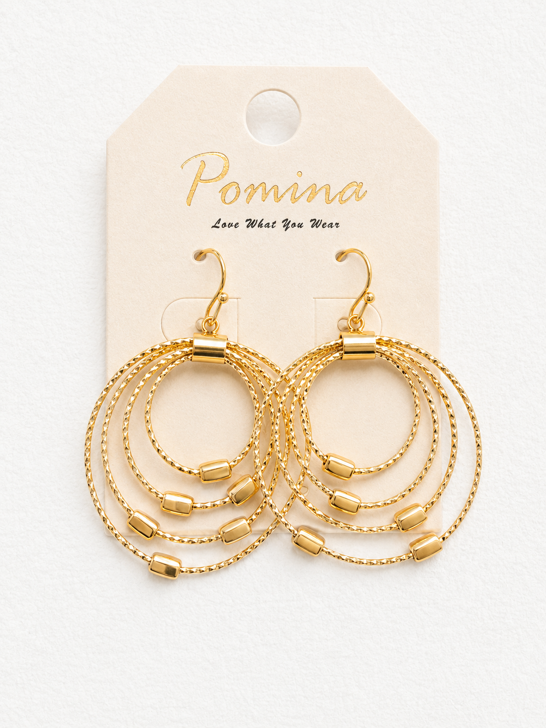 Golden Cascade Hoops