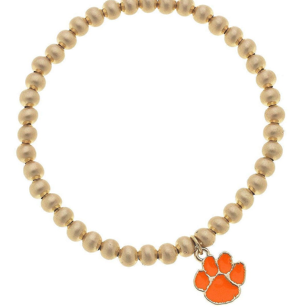 Clemson Tigers Ball Bead Stretch Bracelet