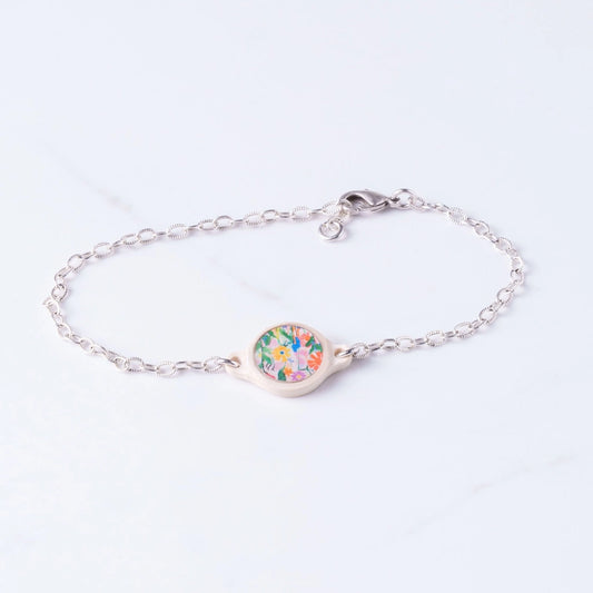 Tap To Pray® Survivor Series Bracelet-Silver Plated Wildflowers
