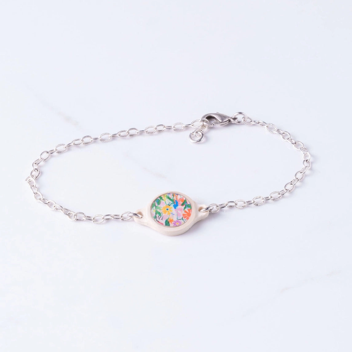 Tap To Pray® Survivor Series Bracelet-Silver Plated Wildflowers