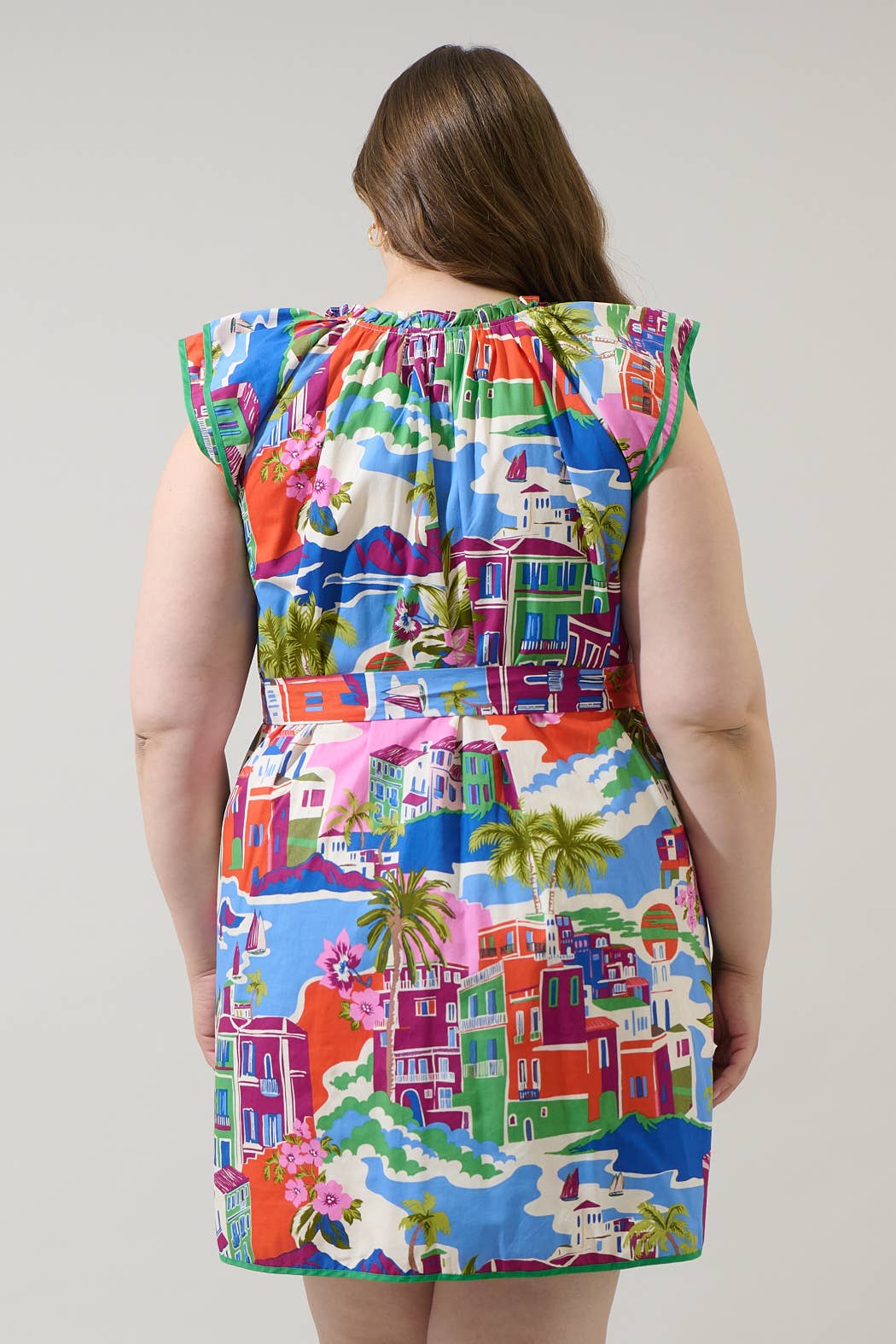 Rumi Town Olera Ruffle Mini Dress Curve
