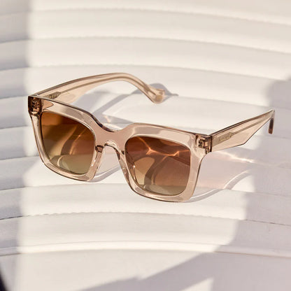 DIFF- Valencia- Soft Taupe Crystal Brown Gradient Polarized Sunglasses