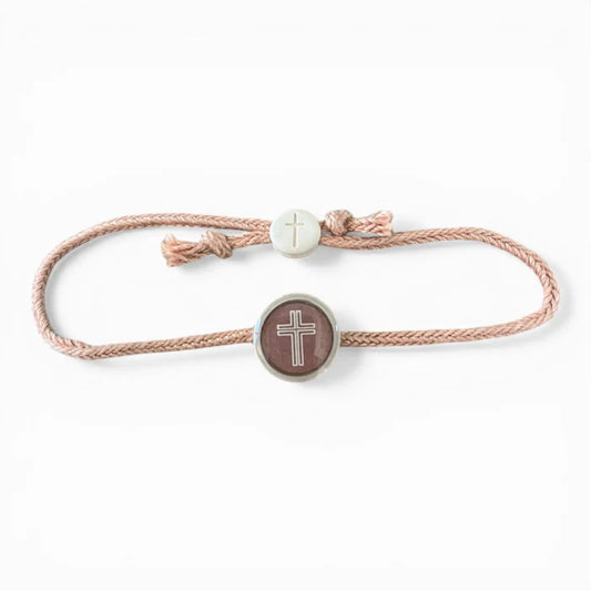 Tap To Pray® Survivor Series Bracelet Mocha Cross