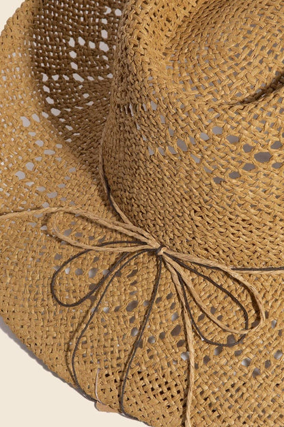 Turquoise And Shell Star Beads Strap Western Straw Hat