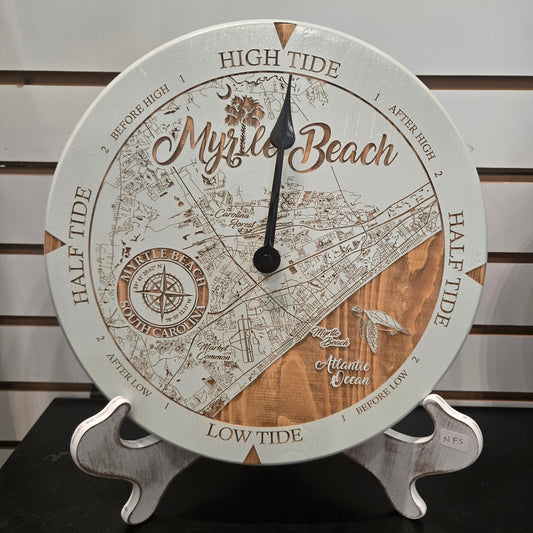 Lowcountry Tide Clock 12" Myrtle Beach -Blue