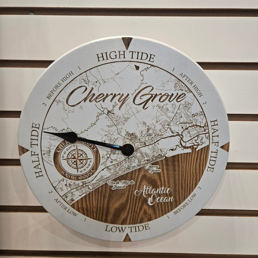 Lowcountry Tide Clock - 12" Blue Cherry Grove