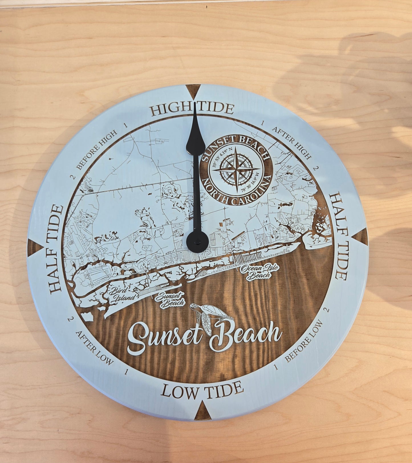 16" Lowcountry Tide Clock - Sunset Beach