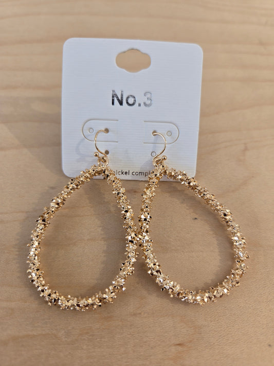 Golden Confetti Hoops