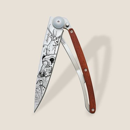 Hunting Scene, Coral Wood Knife
