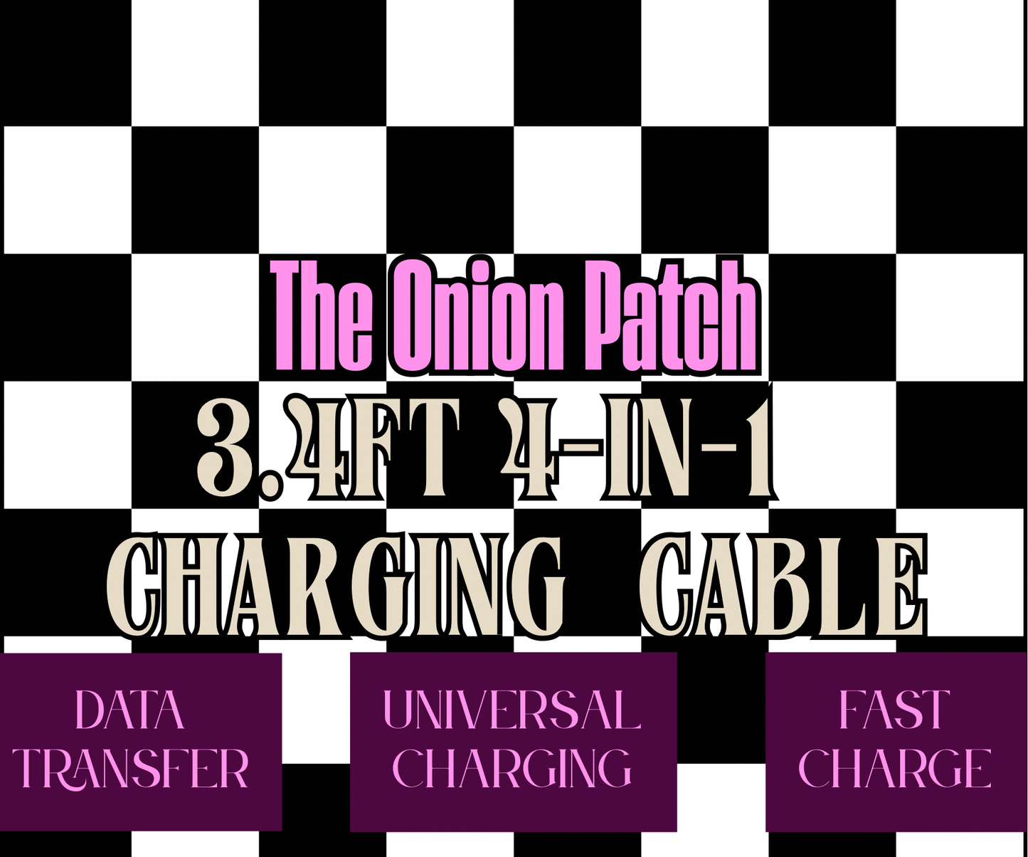 Pearl Beaded 4-in-1 Fast Charging Cable