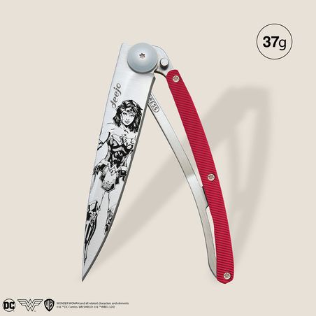 Wonder Woman 37g Knife, Red Aluminum