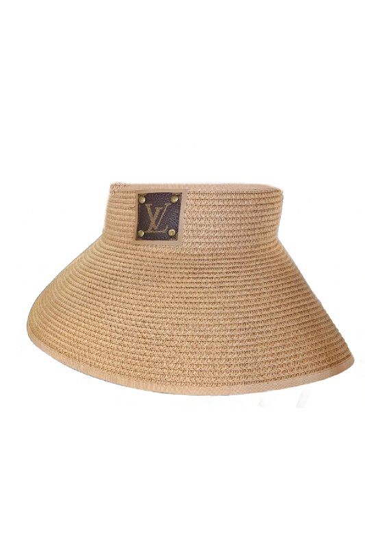 Louis Vuitton- Upcycled Rollable Packable Straw Visor