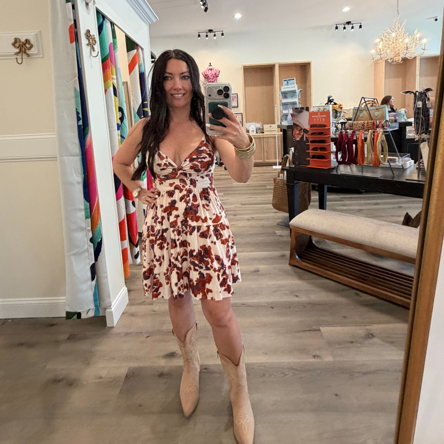 Animal Print Western Dress