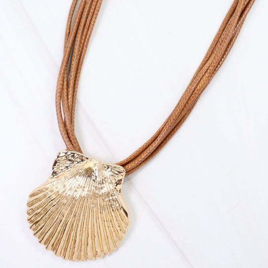 Scallop Cord Necklace