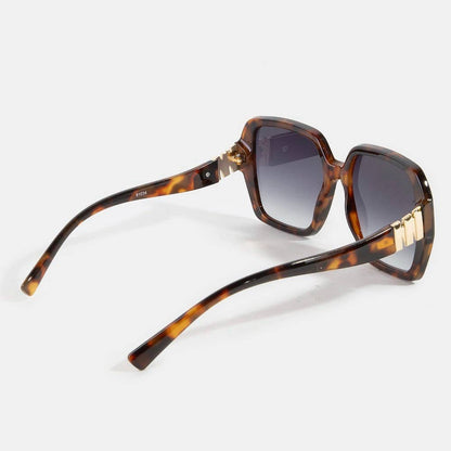 Oversized Square Tortoise Sunglasses Set