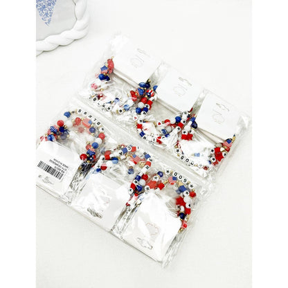 GOD BLESS AMERICA Mix Beaded Bracelet
