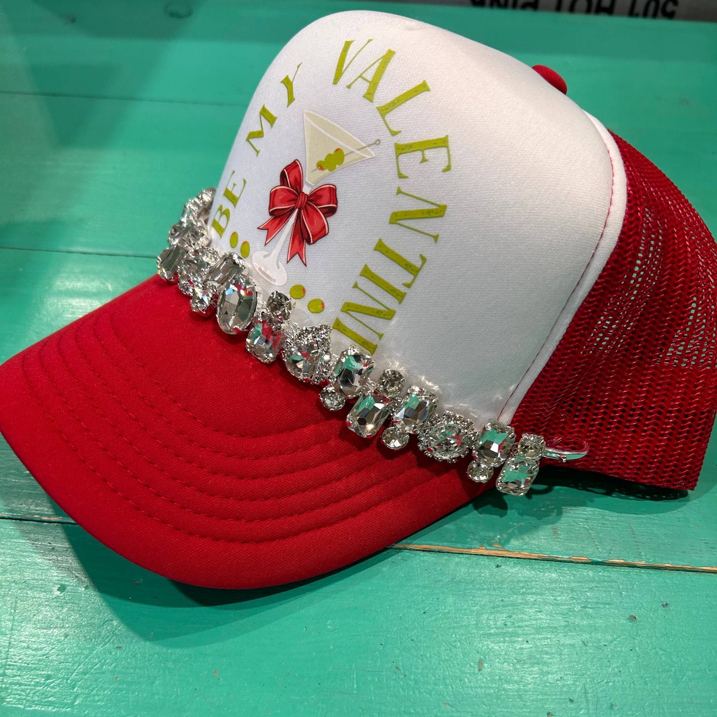Jumbo Rhinestone Trucker Hat Chain