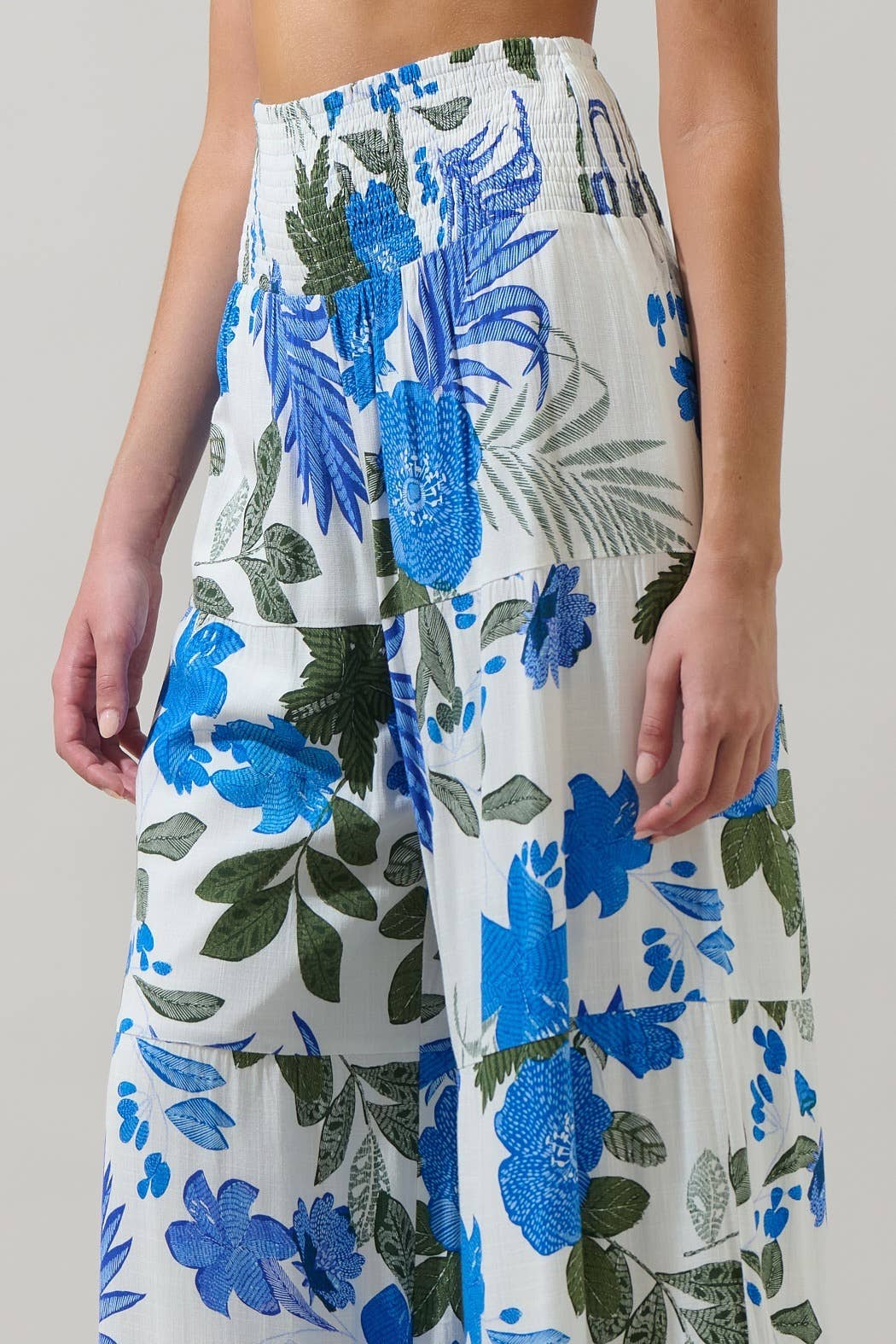Zurie Floral Tovia Smocked Pants