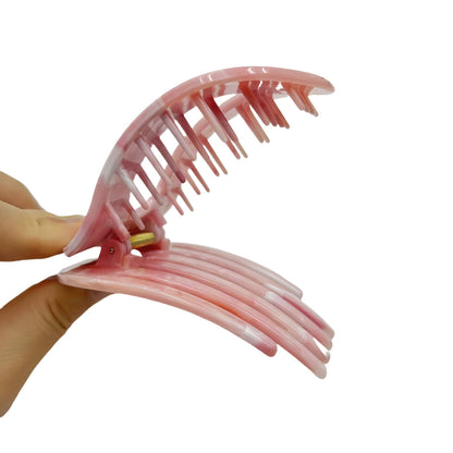 Marble Flat Oval Hair Claw