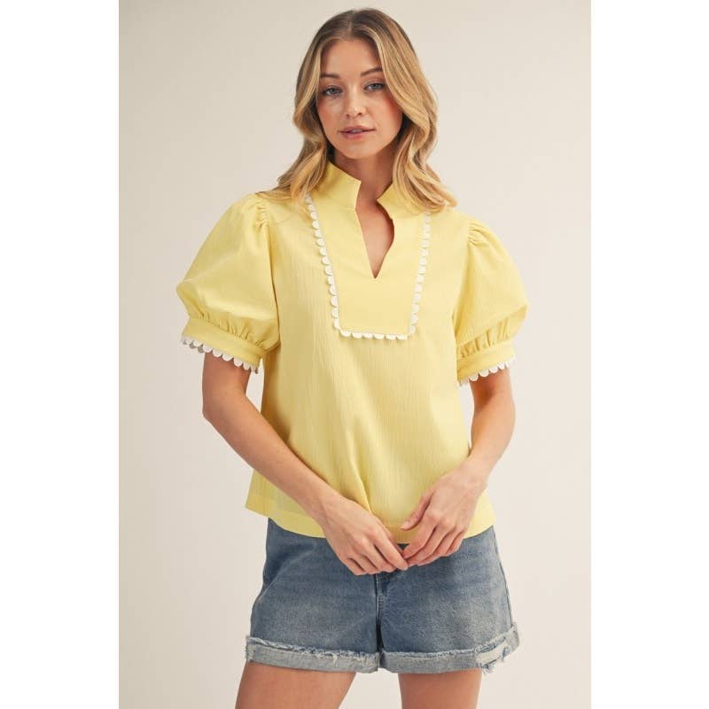 Sunshine Scallop Top