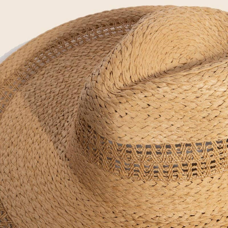 Boho Flat Brim Straw Hat