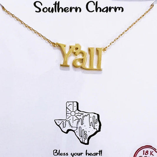 Southern Charm Y'all Necklace