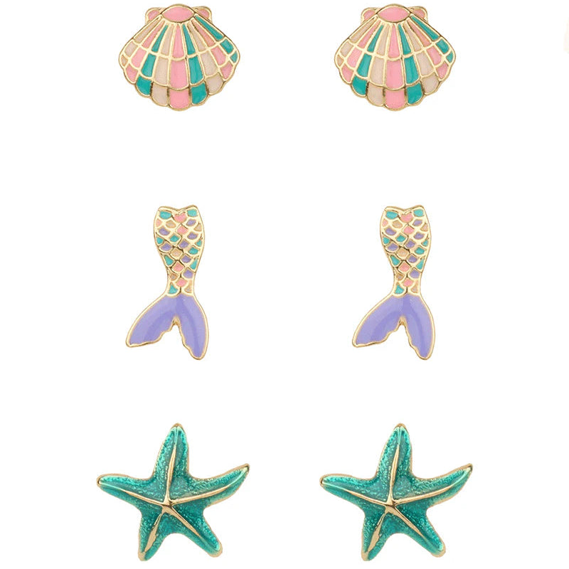 Mermaid Life Earring Set of 3