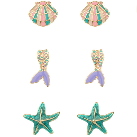 Mermaid Life Earring Set of 3