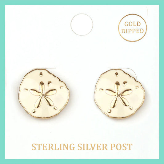 Sand Dollar Post Earring