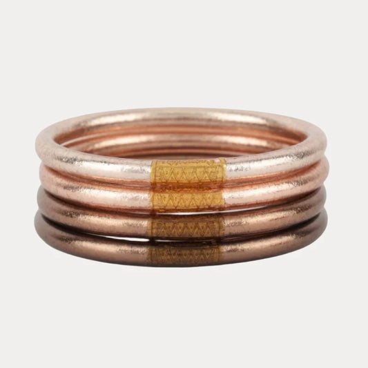 BuDha Girl Fawn All Weather Bangles (Set of 4) Serenity Prayer