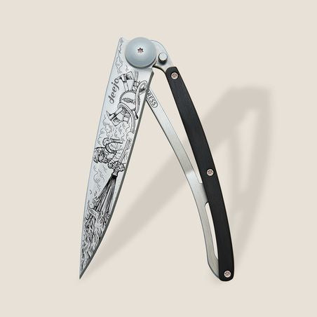 Fire Fighter Knife, Ebony Wood 37g