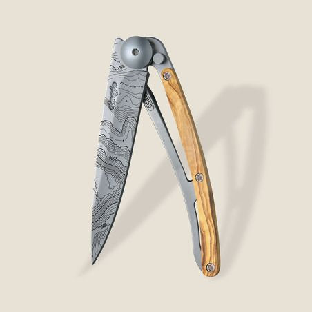 Topography Knife, Olive wood 27g
